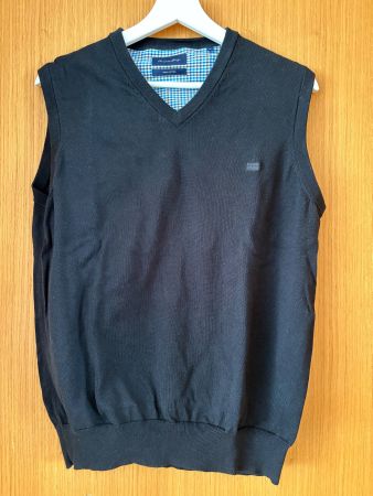 Christian Berg Herren Pullunder – Pima Cotton, Schwarz